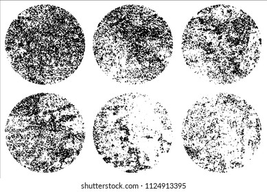 Set of grunge textures in black and white