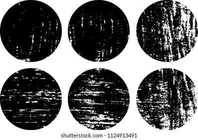Set of grunge textures in black and white