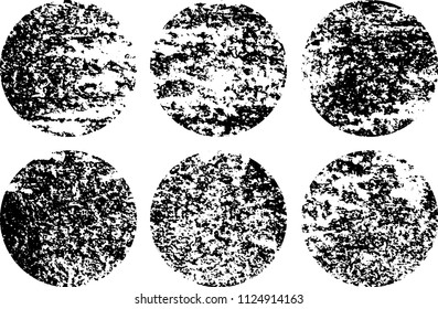 Set of grunge textures in black and white