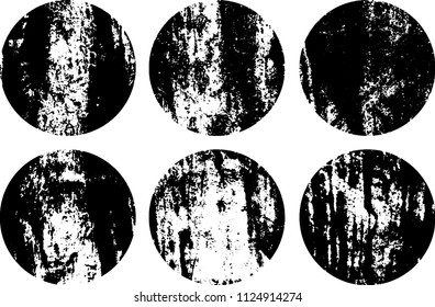 Set of grunge textures in black and white