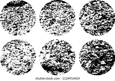 Set of grunge textures in black and white