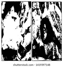 Set of grunge textures in black and white
