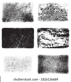 Un conjunto de texturas gruesas. Antecedentes en blanco y negro de suciedad y polvo. Resumen de fondo monocromo