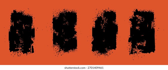 Conjunto de texturas grunge. Superposiciones de grabado dibujadas a mano. Fondos urbanos de Grange.