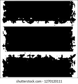 Set of grunge textures on white background