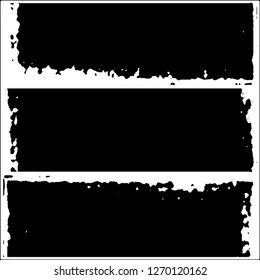 Set of grunge textures on white background