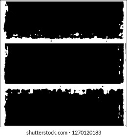 Set of grunge textures on white background