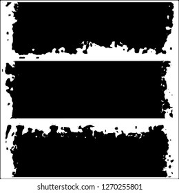 Set of grunge textures on white background