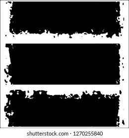 Set of grunge textures on white background