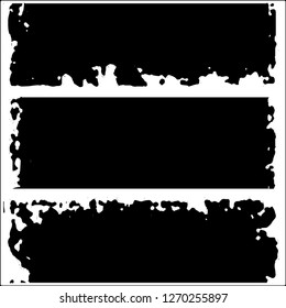 Set of grunge textures on white background