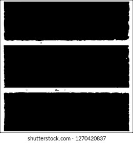 Set of grunge textures on white background