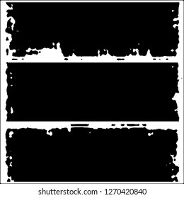 Set of grunge textures on white background