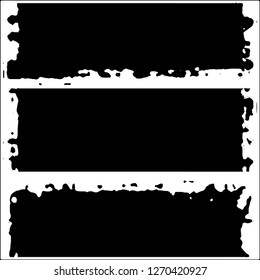 Set of grunge textures on white background