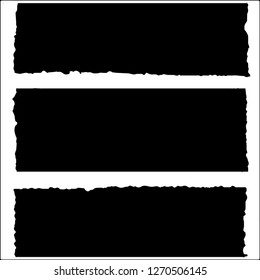 Set of grunge textures on white background