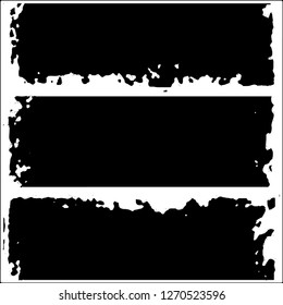 Set of grunge textures on white background