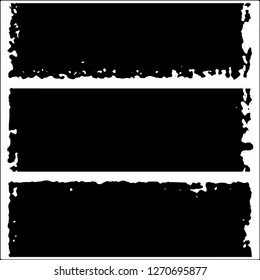 Set of grunge textures on white background