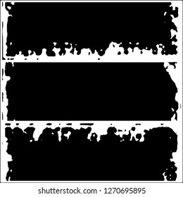 Set of grunge textures on white background