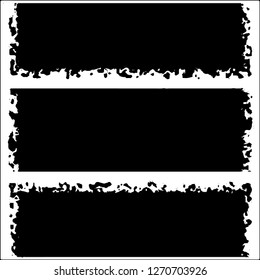 Set of grunge textures on white background