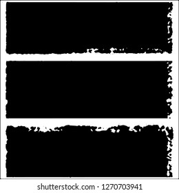 Set of grunge textures on white background