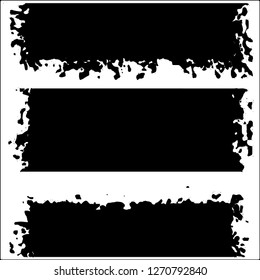 Set of grunge textures on white background