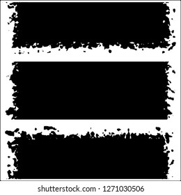 Set of grunge textures on white background