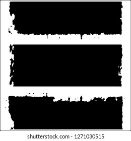 Set of grunge textures on white background