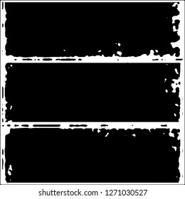 Set of grunge textures on white background