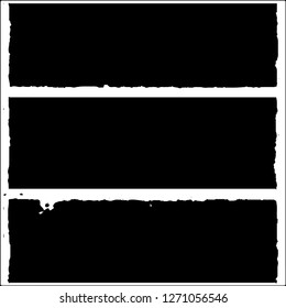 Set of grunge textures on white background