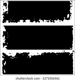 Set of grunge textures on white background