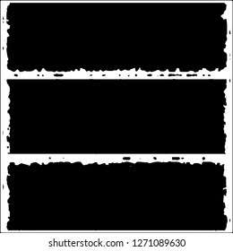Set of grunge textures on white background