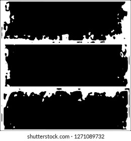 Set of grunge textures on white background