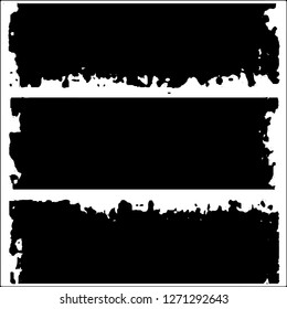 Set of grunge textures on white background