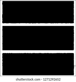 Set of grunge textures on white background