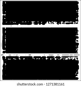 Set of grunge textures on white background