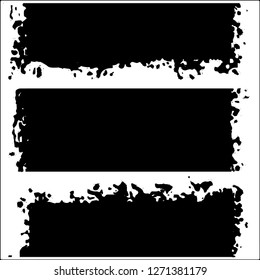 Set of grunge textures on white background