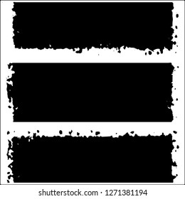 Set of grunge textures on white background