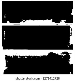 Set of grunge textures on white background