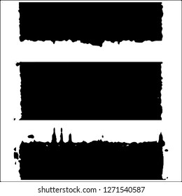 Set of grunge textures on white background