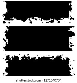 Set of grunge textures on white background