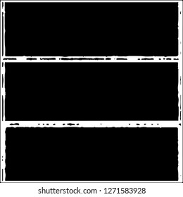 Set of grunge textures on white background