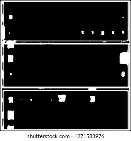 Set of grunge textures on white background