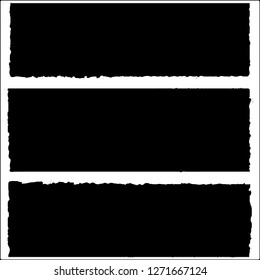 Set of grunge textures on white background