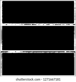 Set of grunge textures on white background
