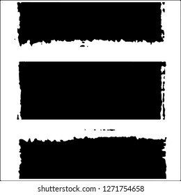 Set of grunge textures on white background