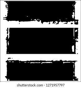 Set of grunge textures on white background