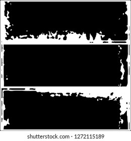 Set of grunge textures on white background