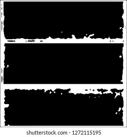 Set of grunge textures on white background