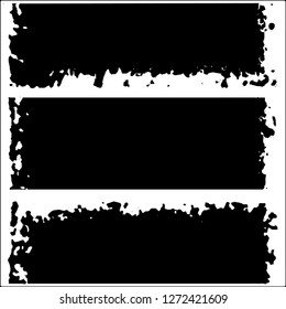Set of grunge textures on white background