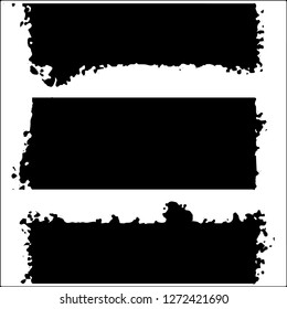 Set of grunge textures on white background