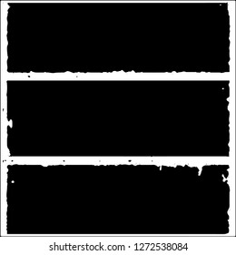 Set of grunge textures on white background